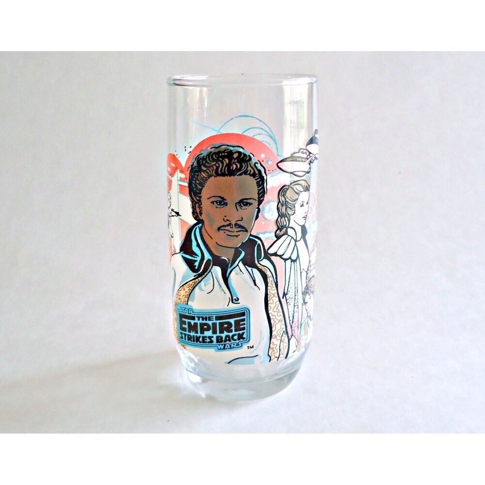 Vintage Empire Strikes Back  Drinking Glass  Lando Calrissian Promo Glasses 1980